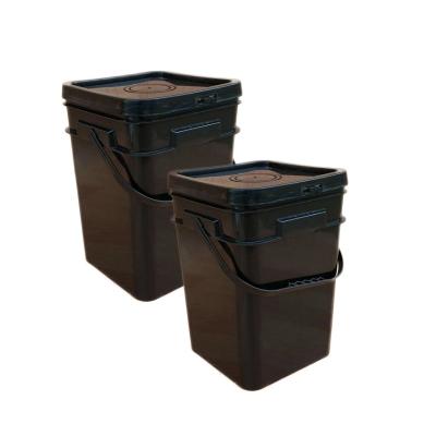 China 2L 4L 5L 8L 10L 12L 15L 18L 20L 25L Eco-friendly square plastic container rectangular buckets and barrels for sale for sale