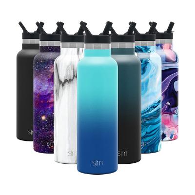 China SimpleModern Sustainable Water Bottle With Narrow Leak Proof Straw Lid Metal ThermosReusable Mouth Flask BPA Free 20oz Collection for sale