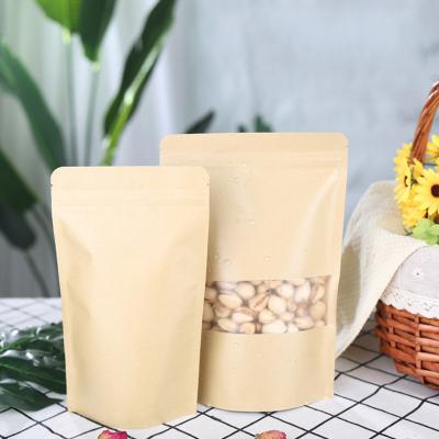 China Recyclable Customizable Resealable Kraft Paper Food Bags for sale