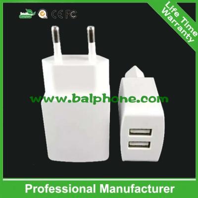 China popular travel charger 5V 2A dual usb wall charger for sale