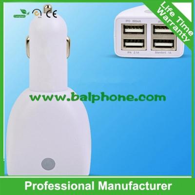 China High speed 5V/4.2A 4USB port car charger for iPhone for iPad for Tab for sale