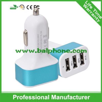 China universal usb car charger 3 usb port car charger usb hub for sale