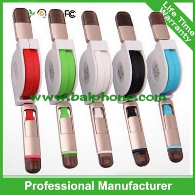 China Iphone 6/Micro 2in1 retractable data cable for sale