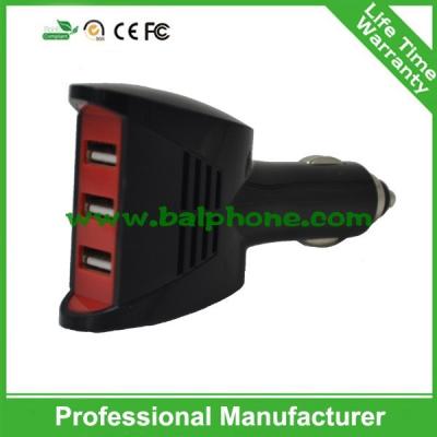 China 2016 5V 3.4A wholesale USB Car Charger, 3 USB Car Charger for iPhone for sale