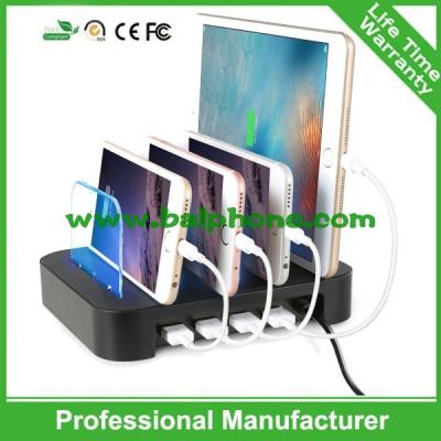 China 4 USB travel charger with holder 4 usb wall charger for sale