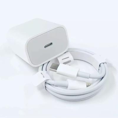 China High Quality Fast Charging Speed ​​3A 5A USB Type C To 20W Lightning Data Power Cable PD Adapter Fast Charging Charger Set For Apple iPhone for sale