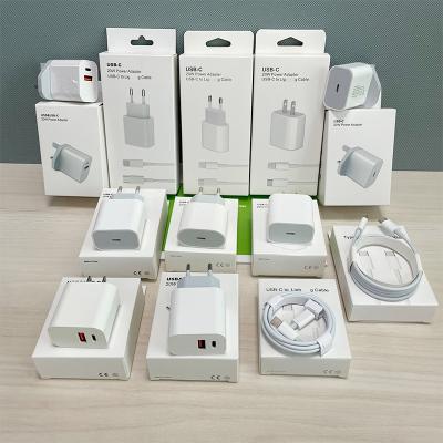 China Wholesale USB Fast Charging Type C Power Adapter PD 20W Dual Port Fast Charging Wall Charger For All Phones Smart Apple iPhone Android Huawei for sale