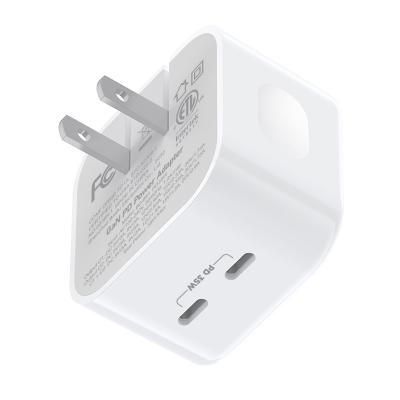 China Wholesale Speed ​​Palladium 35W USB Fast Charging Type C Wall Power Adapter EU UK US Plug Phone Data Cable Dual Port Charger For iPhone Apple for sale