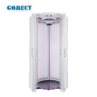 China Commercial Standing Sunless Tanning Bed Whole Body 48pcs Cosmedico Lamps for sale