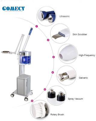 China 4 In 1 Ozone Rotary Brush Esthetician Facial Machine With Magnifying Lamp for sale