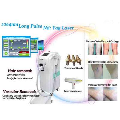 China 1060nm Long Pulse Nd Yag Laser Hair Removal Spider Veins Treatment EVLT for sale