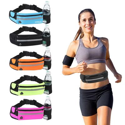 China Water proof Running Wrist Band Bag Outdoor Sports Phone Arm Hiking Cell Strap Lightweight Nylon Belt Waist Pack Sports Traveling Waist Bags for sale