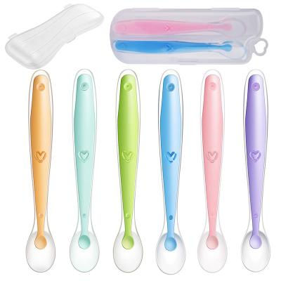 China We Have 10000 Styles For You To Choose Food Grade Approved Soft Baby Food Feeder Bpa Free Silicone Training Feeding Spoon For Kids Toddlers Children Infants Spoons for sale