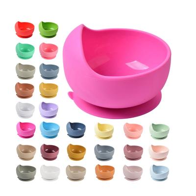 China American Style Wholesale High Quality Bpa Free Feeding Food Silicone Baby Suction Bowl Dinnerware Non-Toxic Suction Bowl For Baby And Toddlers for sale