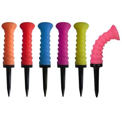 China We have 10000 styles for you to choose from golf tees 1/4 inch plastic soft rubber multiple 3 colors reduces lateral rotation 83mm elastic rubber plastic top golf piece in tee for sale