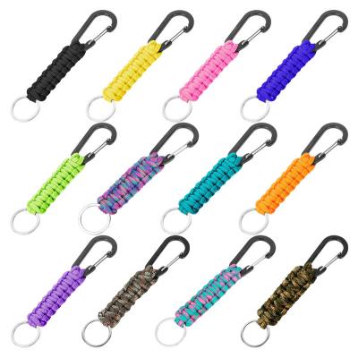 China We have 10000 styles for you to choose Paracord Key Chain Quick Release Lanyard Hook Heavy Duty Keychains For Sports Survival Military Tactical Rope Tools Key Chain for sale