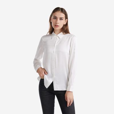 China Momme 20 Heavy Silk Anti-pilling Wash Shirt Supplier Manufacture 100% Satin Stone Silk Shirt Long Sleeve for sale