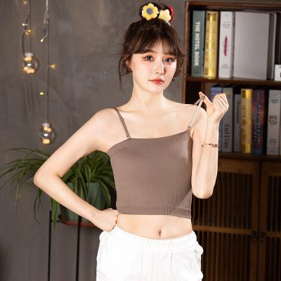 China Anti-pilling Sports Wrapped Chest Care Vest Bra With Seamless Bralettes Girls Seamless Double Pad Strap Women New for sale