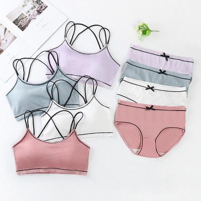 China Women QUICK DRY bra set plus size cotton daily high support underwear V-neck seamless thong bra set factory wholesale cheap bra sets for sale