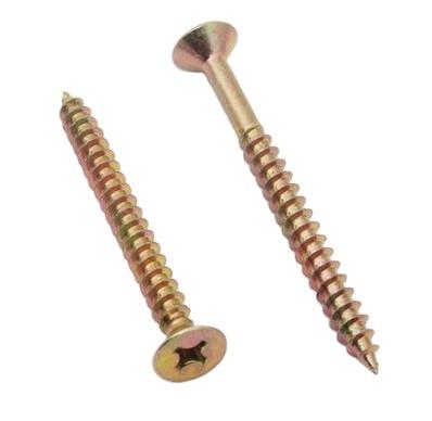 China Hot Selling Flat Zinc Yellow Self Tapping Chipboard Wood Screws With Low Price for sale