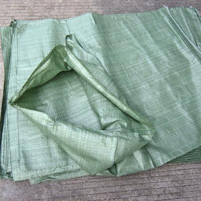 China Agriculture Russia Green PP Woven Garbage Bags for sale