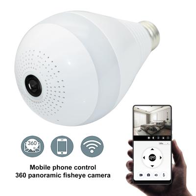 China NIGHT VISION Security WiFi Camera Smart 1080 HD Light+infrared White Light Bulb Camera LED Lamp Security Network Monitor for sale