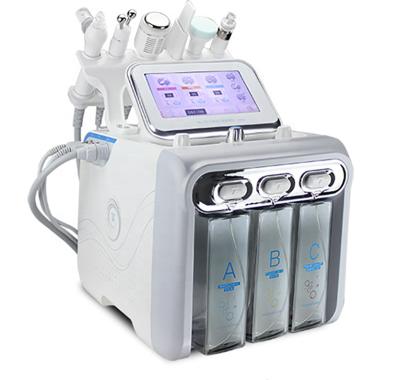 China Exfoliators 6 in 1 Hydra Dermabrasion O2 H2 Moisturizing Whitening Skin Rejuvenation Wrinkle Remover Facial Spa Machine for sale