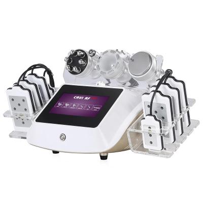 China 40K Weight Loss Cavitation Machine 8 Pads Ultrasonic Liposuction LLLT Lipo Laser RF Vacuum Cavi Lipo Slimming for sale