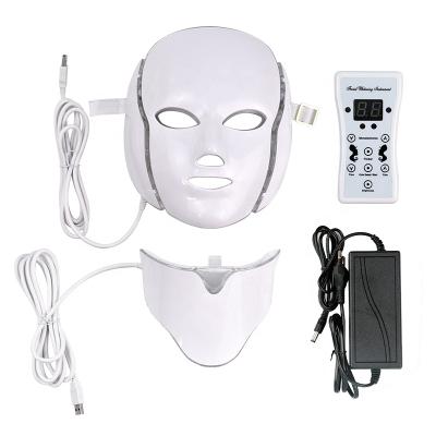 China Blood Vessels Removal 7 Color Led Photon Light Therapy Machines Home Use Face Beauty Facial Mask With Neck For Facial Skin Care for sale