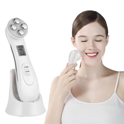 China Facial Radio Frequency LED Photon Skin Care Device Face Lift EMS Mesoporation RF Skin Care Device Face Lift Tighten Beauty Machine for sale