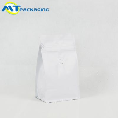 China Matt White 250G Flat Bottom Pouch 110*280*80MM Size For Candy / Nuts for sale