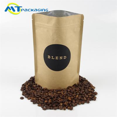 China Multi Color Biodegradable k Bags , Recycled Kraft Paper Stand Up Pouch for sale