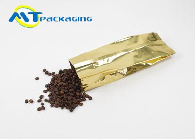 China Pure Aluminum Foil Coffee Packaging Bags Glossy Sliver Surface Customized Thickness for sale