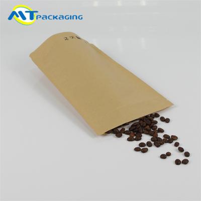 China Stand Up Design Biodegradable Food Packaging Bags Brown Kraft Color for sale