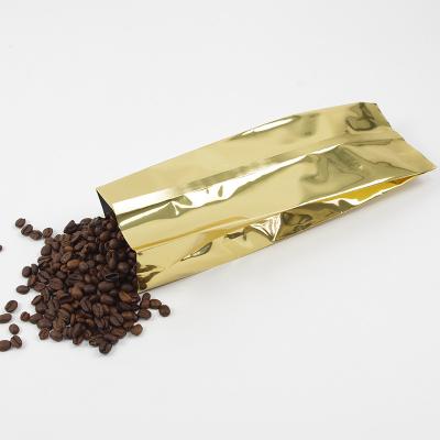 China Back Seal Aluminum Foil Side Gusset Bag Gold Plated For Coffee 10 Colors for sale