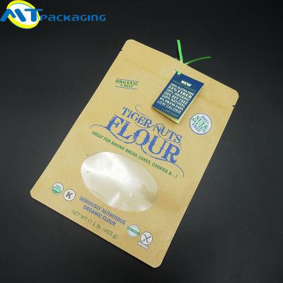 China Nut Flour Stand Up Resealable Bags Customized Logo Laminated Material for sale