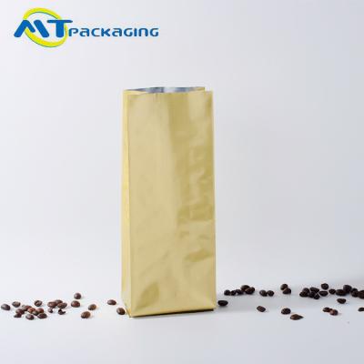 China Hinteres Dichtungs-Aluminiumfolie-Seiten-Keil-Taschen-Gold überzog für Kaffee 10 Farben 90 * 365 * 50mm zu verkaufen