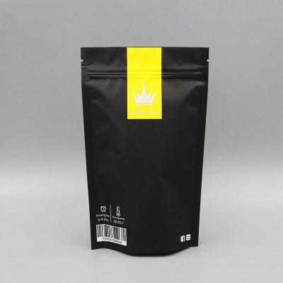 China Customized Stand Up Resealable Pouch Independent Royal Tea  Packaging Bags for sale