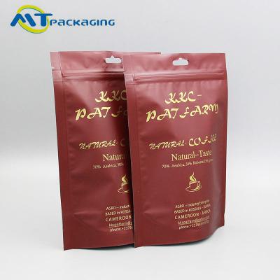 China 250G Different  color Coffee Packaging Bags Stand Up Pouch With  Zipper for sale