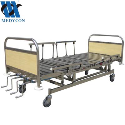 China Hospital Clinic MDK-T5112L 5 Functions Stainless Steel Medical Patient Hospital Bed For Patient Used Manual Hospital Bed for sale