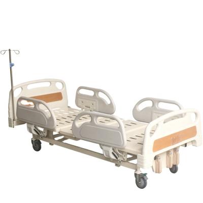 China Customized Size Medical Portable Medical Manual Beds With ABS Manual System Hospital Bed 3 Crank Crank for sale