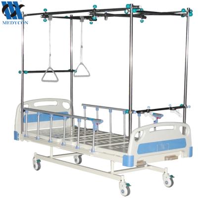 China Hospital Medical Orthopedic Bed Double Crank Hospital Bed With Free Standing Pole Orthopedic Bed for sale