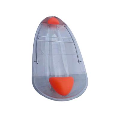 China Large Size PC Polycarbonate With Paddles Competitive Price Clear Plastic Three Person Fishing Boat for sale