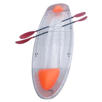 China Hot New Large Size PC Polycarbonate Plastic Three Person Transparent Boat Transparent Design for sale