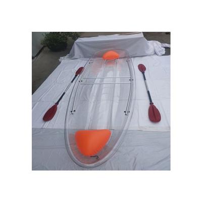 China High Quality Clear PC Polycarbonate Crystal Canoe Plastic Boat Plastic Fishing Kayak for sale