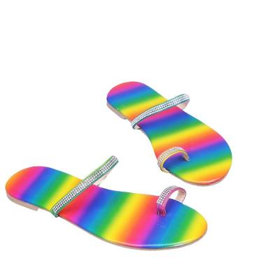 China New Brand Sandalls Women Designer Sandals Shiny Silver Hologram Slide Fashion Women's Platform Praise Platform Sandall for sale