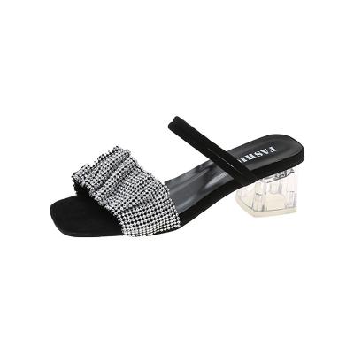 China Hot Selling Shiny Diamond Decoration Fashion Sandals Attractive New Arrivals Stylish Sandals for sale