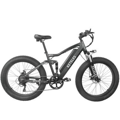 Chine Cadre en alliage d'aluminium 48V 13AH batterie au lithium pneu gras vélo électrique avec moteur de 1000W à vendre