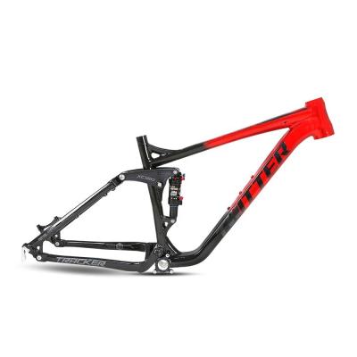 China AL7005 Dual Suspension Mountain Bike Frame 120mm Travel for 17 19 Inch Downhill Bikes for sale