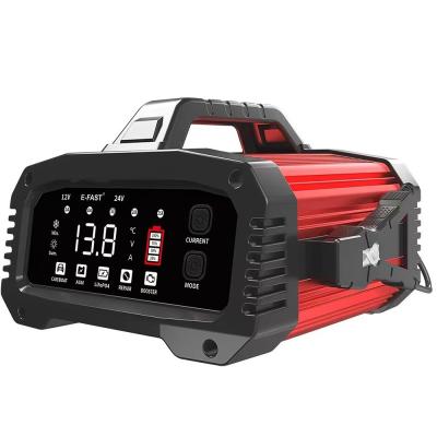China -Chic Design Foxsur 12V 24V 25A Smart Battery Charger for Car Truck Plug Convenient Repair for sale